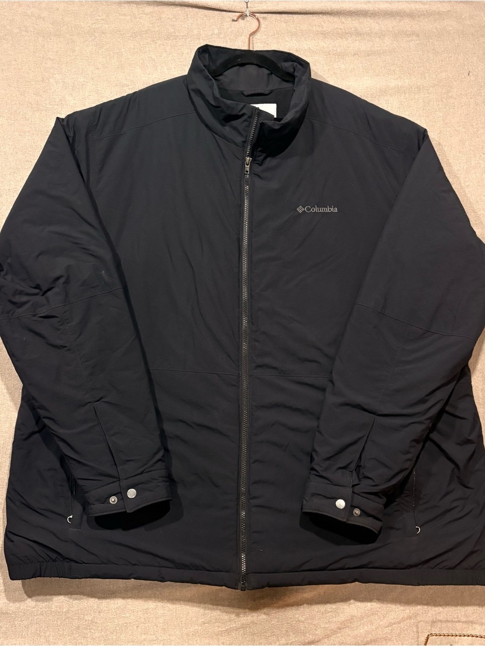 Columbia Men's 4XL Black Insulated Puffer Jacket. Fleece lined. Great shape.
